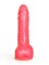 Розовый гелевый фаллоимитатор на подошве-присоске - 16 см.