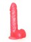Розовый гелевый фаллоимитатор на подошве-присоске - 16 см.