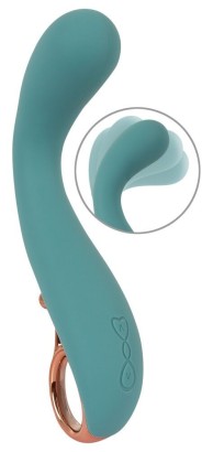 Бирюзовый вибратор для точки G The Magician G-Spot Vibrator - 19 см.