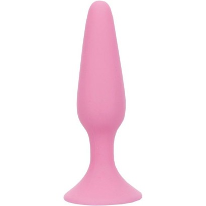 Розовая анальная пробка BEAUTIFUL BEHIND SILICONE BUTT PLUG - 11,4 см.