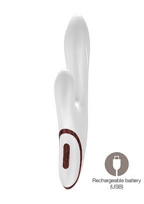 Вибромассажер со стимуляцией клитора Maple - 23 см.