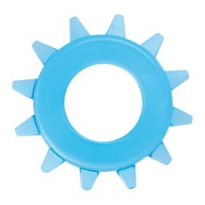 Голубое эрекционное кольцо COCK RING GET UP