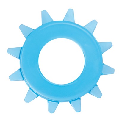 Голубое эрекционное кольцо COCK RING GET UP