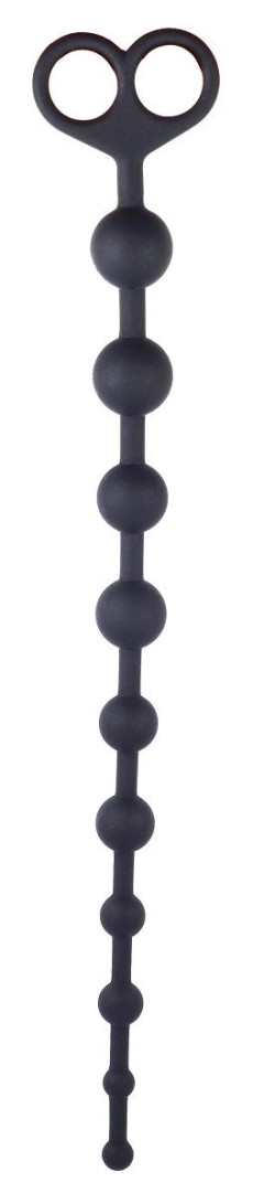 Чёрная анальная цепочка Psyche s - 36 см.