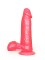 Розовый стимулятор в форме фаллоса на присоске - 15,5 см.