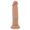 Телесный фаллоимитатор с подвижной кожей Quentin - 18,4 см.