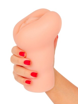 Телесный мастурбатор-вагина с 2 эрекционными кольцами в комплекте