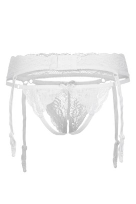 Кружевной пояс с пажами для чулок и трусики Deborah