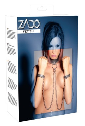 Наручники и ошейник с цепями ZADO No Chance