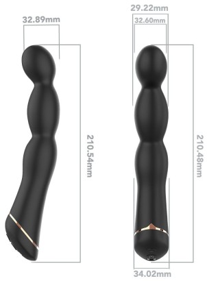 Черный вибратор для G-точки Laband - 21 см.