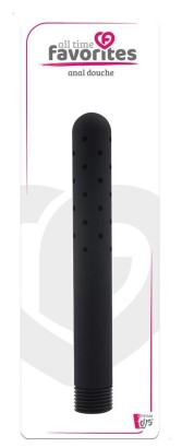 Черная насадка для анального душа ANAL DOUCHE - 15 см.