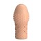 Телесная текстурированная насадка на пенис Becks - 8 см.