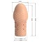Телесная текстурированная насадка на пенис Becks - 8 см.
