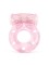 Розовое эрекционное виброкольцо с бабочкой