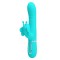 Аквамариновый вибратор-кролик Ridgely - 22,6 см.