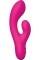 Розовый перезаряжаемый вибромассажер Whooper Swan со стимулятором клитора - 18,8 см.