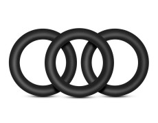 Набор из 3 черных эрекционных колец Black Small Penis Rings