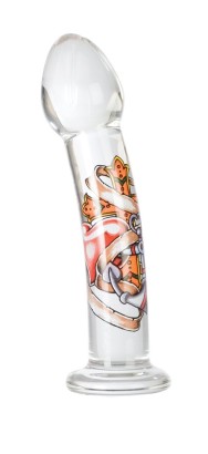 Стеклянная анальная пробка Inked Glass Probe - 15 см.