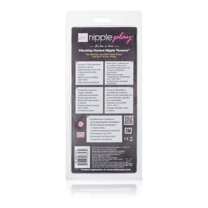 Розовые зажимы на соски с нагревательным эффектом с вибрацией Heated Nipple Teasers 