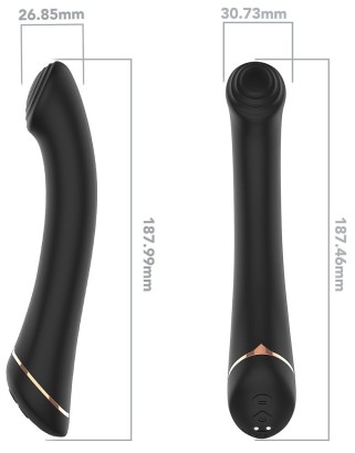 Черны вибратор для G-точки Gwand - 18,7 см.