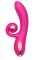 Розовый вибратор-кролик с функцией вращения ствола