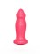 Розовый анальный фаллоимитатор с ограничительным основанием - 14 см.