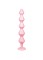 Розовая анальная цепочка с кристаллом Chummy - 16 см.