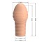 Телесная насадка на пенис с ребрышками Hoytt - 9 см.