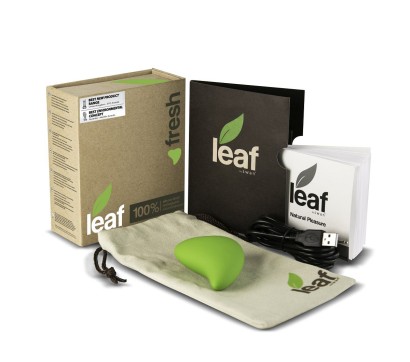 Зеленый перезаряжаемый вибромассажер Fresh by Leaf 