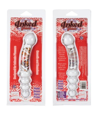 Двухсторонняя анальная пробка Inked Glass Dual Probe - 19 см.