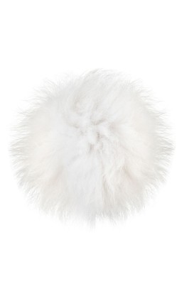 Серебристая анальная втулка с белым заячьим хвостом