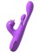 Фиолетовый вибратор с тройной стимуляцией Intimotion Pulse Pro - 24 см.
