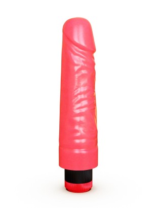 Гелевый вибромассажёр в форме фаллоса - 17,5 см.