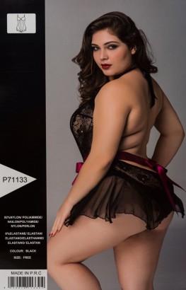 Пикантное кружевное боди с бантиком