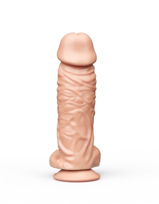 Телесный поясной фаллоимитатор - 22 см.