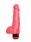 Гелевый виброфаллос розового цвета - 17,8 см.