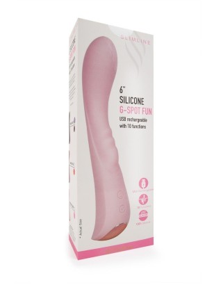 Фиолетовый вибратор для G-стимуляции - 19,1 см.