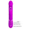 Лиловый вибратор-кролик с функцией фингеринга Kampas - 23,2 см.