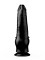 Чёрный фаллоимитатор с клиторальными шипами - 17,8 см.