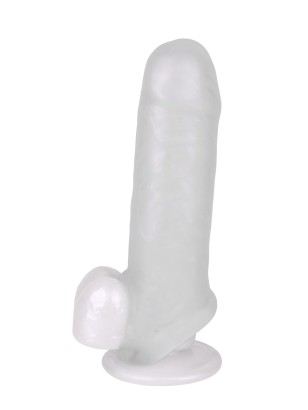 Белый фаллоудлинитель Striker - 13,5 см.