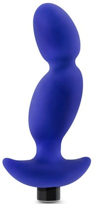 Синий анальный вибратор Force - 12,5 см.