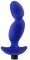 Синий анальный вибратор Force - 12,5 см.