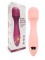 Нежно-розовый силиконовый wand-вибратор - 18,5 см.