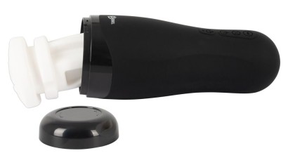 Черный вибромастурбатор с подогревом Masturbator with 3 Functions