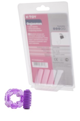 Фиолетовое эрекционное кольцо с вибрацией Orgasmus III