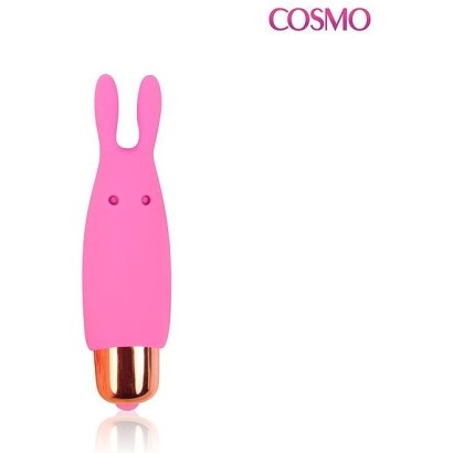 Маленький розовый силиконовый вибромассажер - 7,3 см.