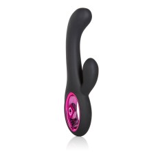 Черный вибромассажер Rechargeable Dual Wand - 25 см.