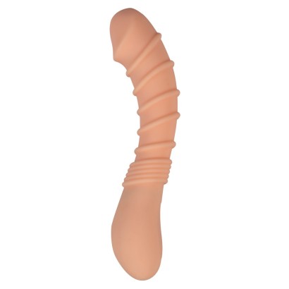 Телесный вибромассажер Appetency Wild Ribbed Vibe - 21,5 см.