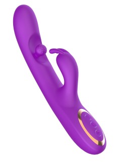 Фиолетовый вибратор-кролик с вращающимся шариком Фиолетовый вибратор-кролик с вращающимся шариком