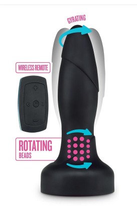 Черный анальный вибратор Drive Plug - 14,6 см.